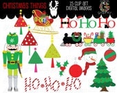 Christmas Clip Art Christmas clipart, printable christmas clip art, nutcracker, train, christmas tree, ho ho ho clip art Il_170x135