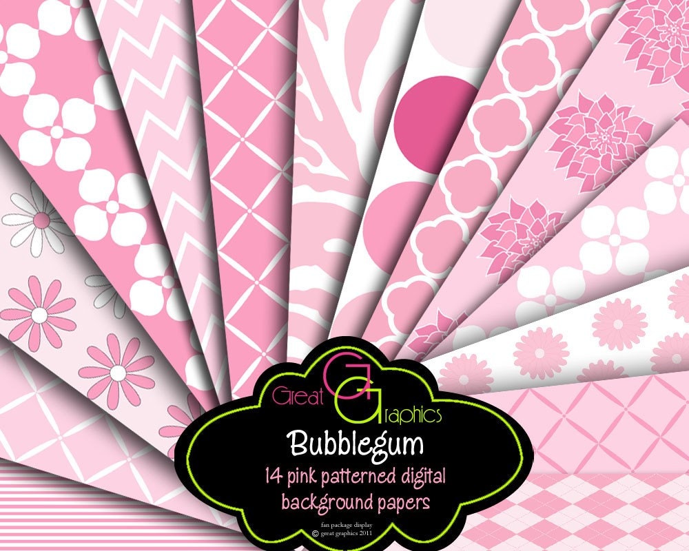 Pink Paper Digital Paper Pink Zebra Printable Party Paper Pink Chevron Polka Dot Invitation Paper Instant Download Il_570xn