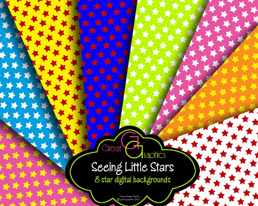 Star Paper Printable Party Paper Digital Invitation Paper DIY Star Background Stars Digital Paper - Instant Download Il_570xn