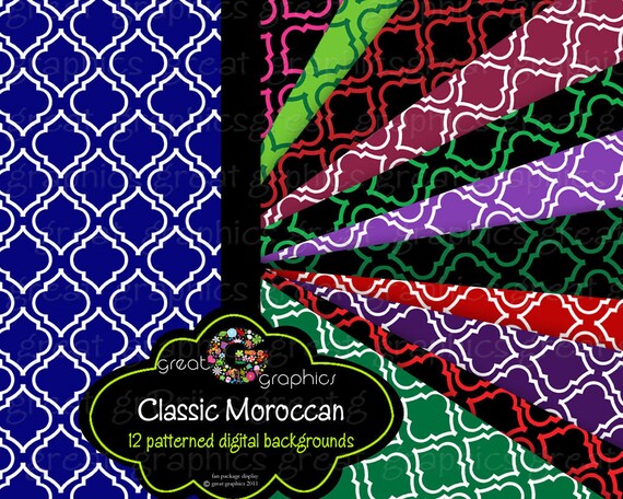 Digital Paper Moroccan Paper Printable Invitation Paper Party Paper Printable Background Paper - Instant Download Il_570xn