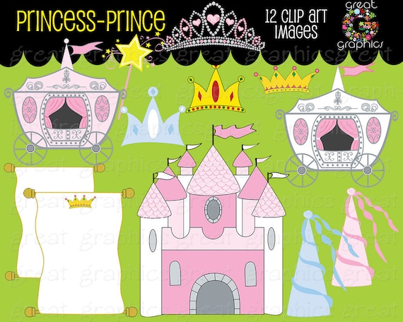 Princess Clipart Princess Clip Art Princess Digital Clip Art Princess Crown clipart Princess Party Instant Download Il_570xn
