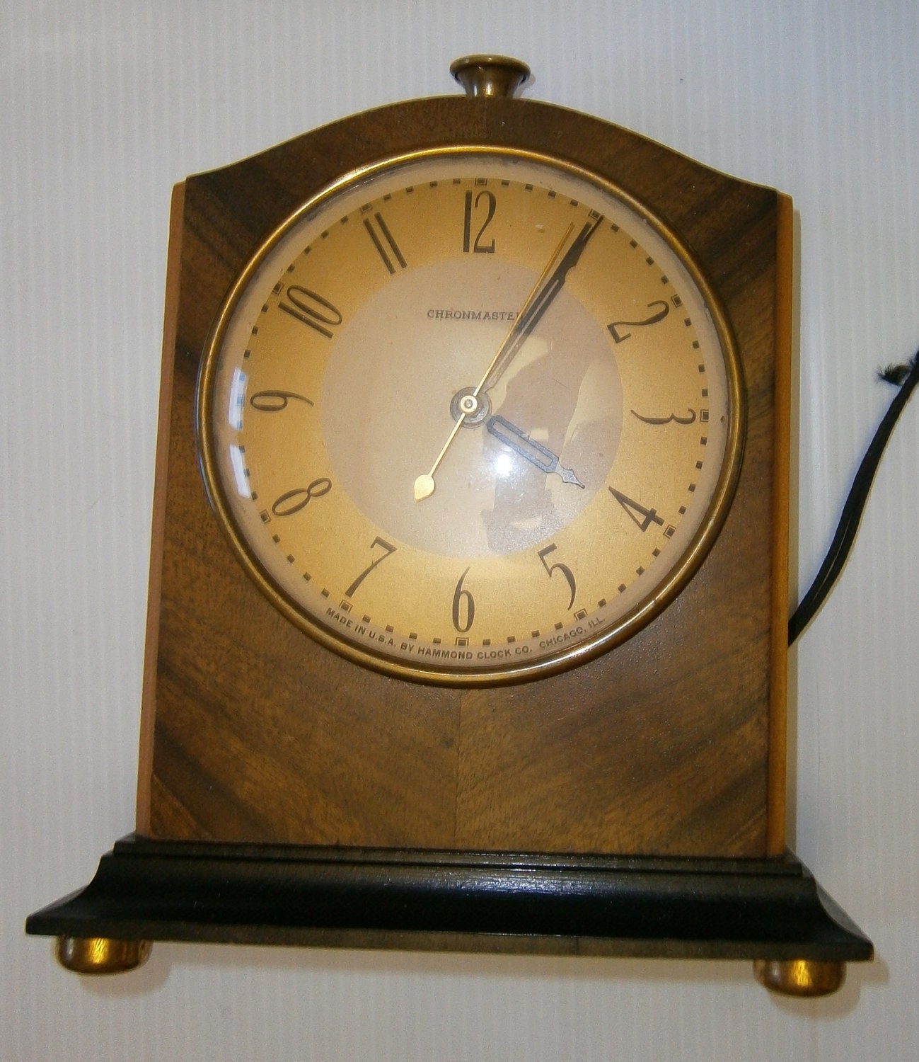 Mantel Clock Chronmaster Clock by Hammond Clock by daylitestore