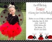 Ladybug with a Bow - Birthday Invitation -All Ages Il_170x135