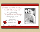 Ladybug PolkaDot Birthday Invitation - Matching Coordinates Also Available Il_170x135