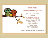 Autumn Owls - Guess Who's Expecting- Neutral Baby Shower/Sprinkle Invitation (Boy or Girl) Il_170x135