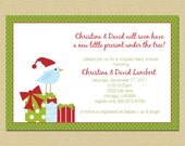 Baby Present Under the Tree- Christmas Couples Baby Shower Invitation - Boy or Girl Il_170x135