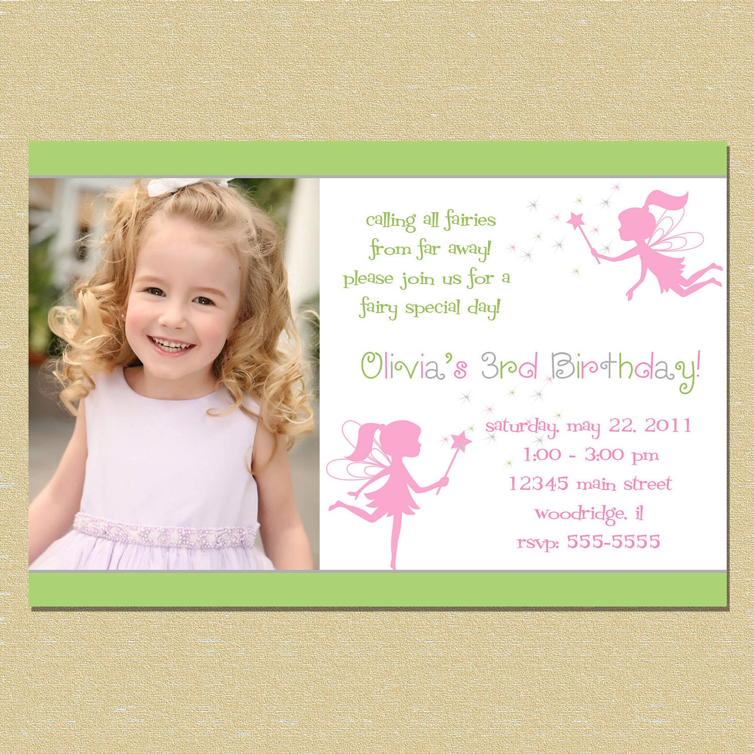 Magical Fairy Birthday Invitation Il_570xn