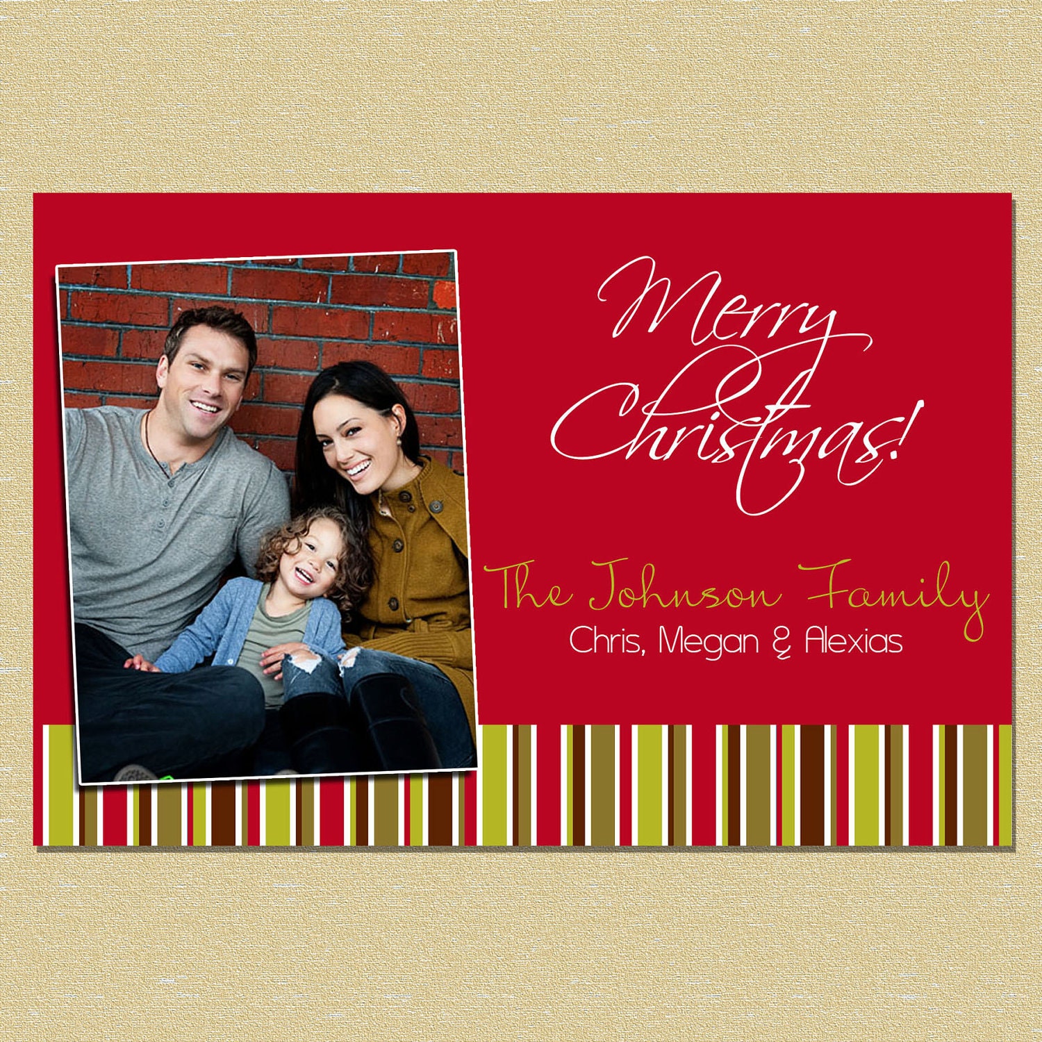 Holiday Modern Photo Greeting Card Il_570xn