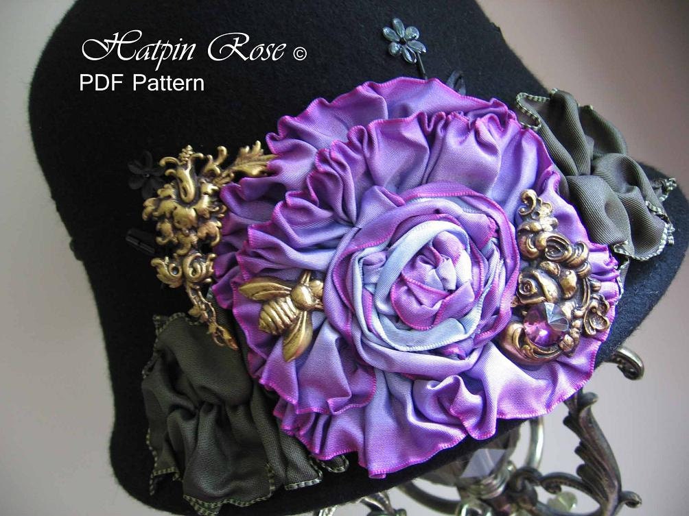 Hatpin Rose PDF Tutorial