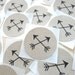 Crossed Arrows Sticker Seals - Set of 10