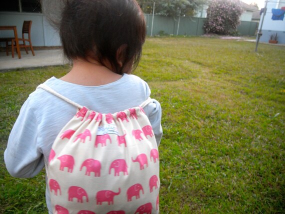 Toddler Backpack Lunch Bag - Pink Elephants