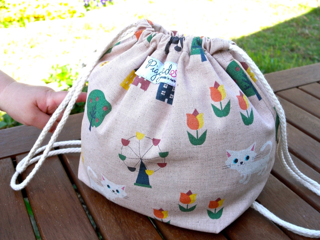 Toddler Backpack Lunch Bag - Cats (Pink)