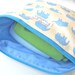 Zippered Pouch / Nappy or Diaper Case - Blue Elephants