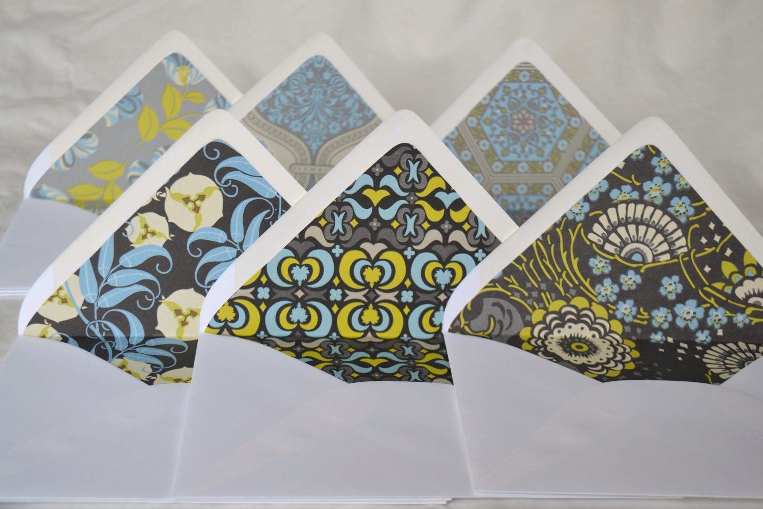 Lined Envelopes, 100% Recycled Content, Set of 10, Amy Butler Prints