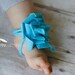 Turquoise Barefoot Sandals Newborn to 2 yrs old