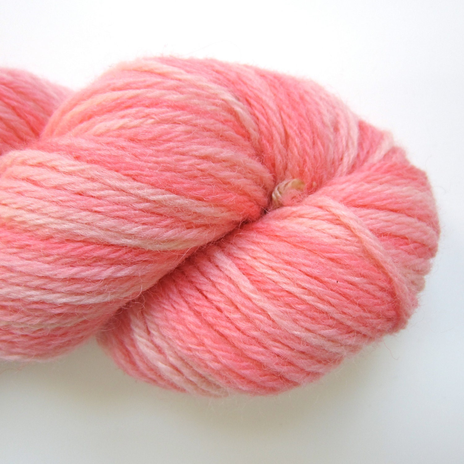 Hand Dyed Worsted Weight Wool Yarn - Peony