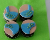 Bra and Pantie Fondant Cupcake, Cookie or Mini-Cake Toppers Perfect for a Funky Bridal or Bachelorette Party