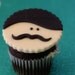 Fondant Mustache Men Cupcake Toppers for Cupcakes, Cookies or Mini-Cakes