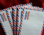 Set of 20 Small Vintage Airmail Envelopes/ Par Avion/ Correo Aereo