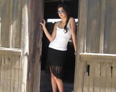 Vintage Style black Lace Spring Party Skirt Knit Skirts