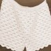 Spring Hand Crocheted Short in cream Cotton