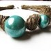 Ceramic Marine - linen necklace