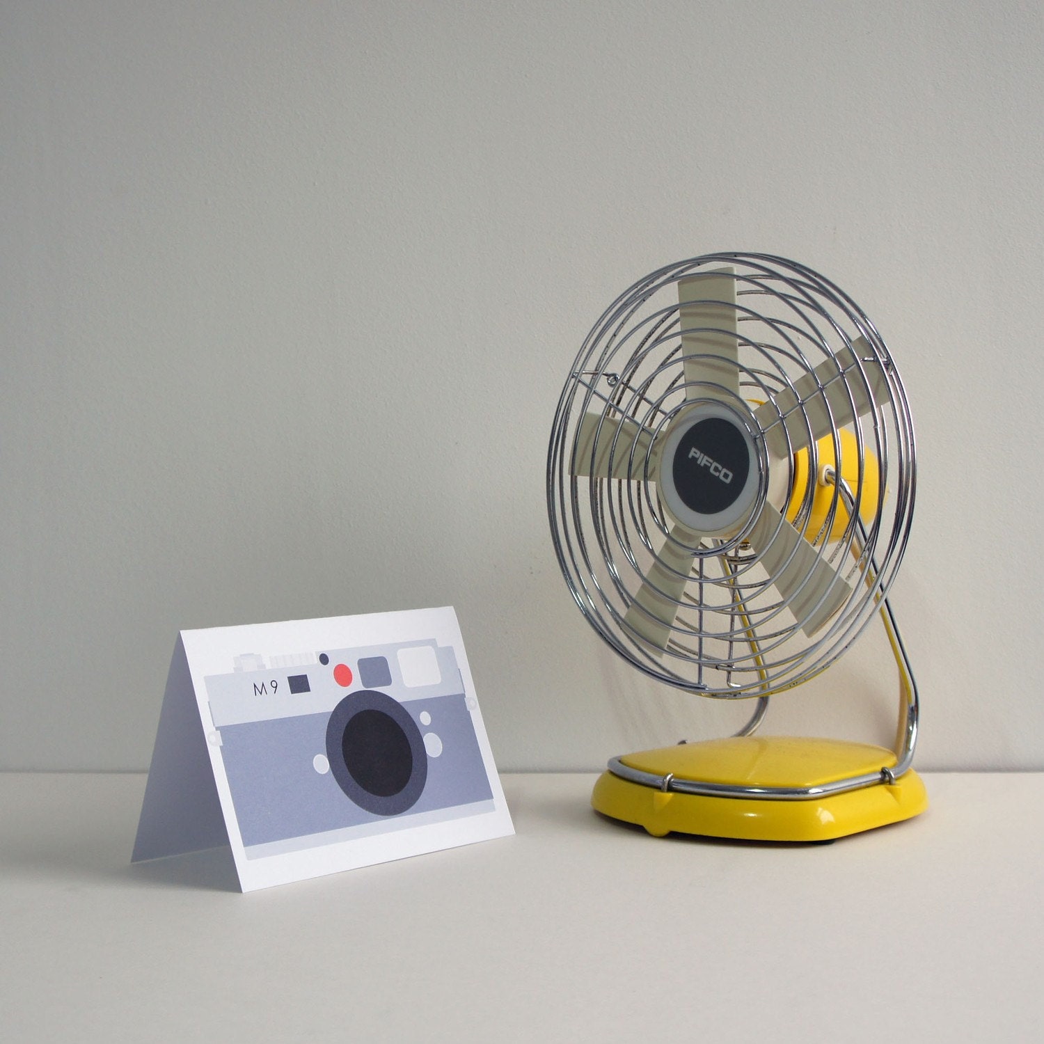 The red dot camera Greetings Card