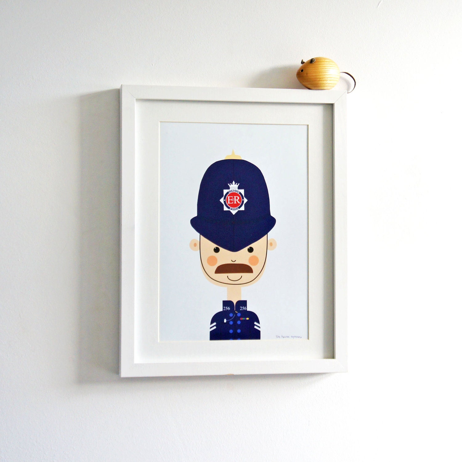 Hello Hello Hello Chirpy  British Bobby Original A4 print