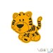 Tiger - felt toy with magnetic layer on the back