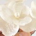Lace Wedding Hairpiece with Freshwater Pearls, Silk Wedding Flower Hairpins, White Wedding Hair Accessory, Bridal Hair Flower Hair Piece