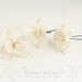 Lace Wedding Hairpiece with Freshwater Pearls, Silk Wedding Flower Hairpins, White Wedding Hair Accessory, Bridal Hair Flower Hair Piece