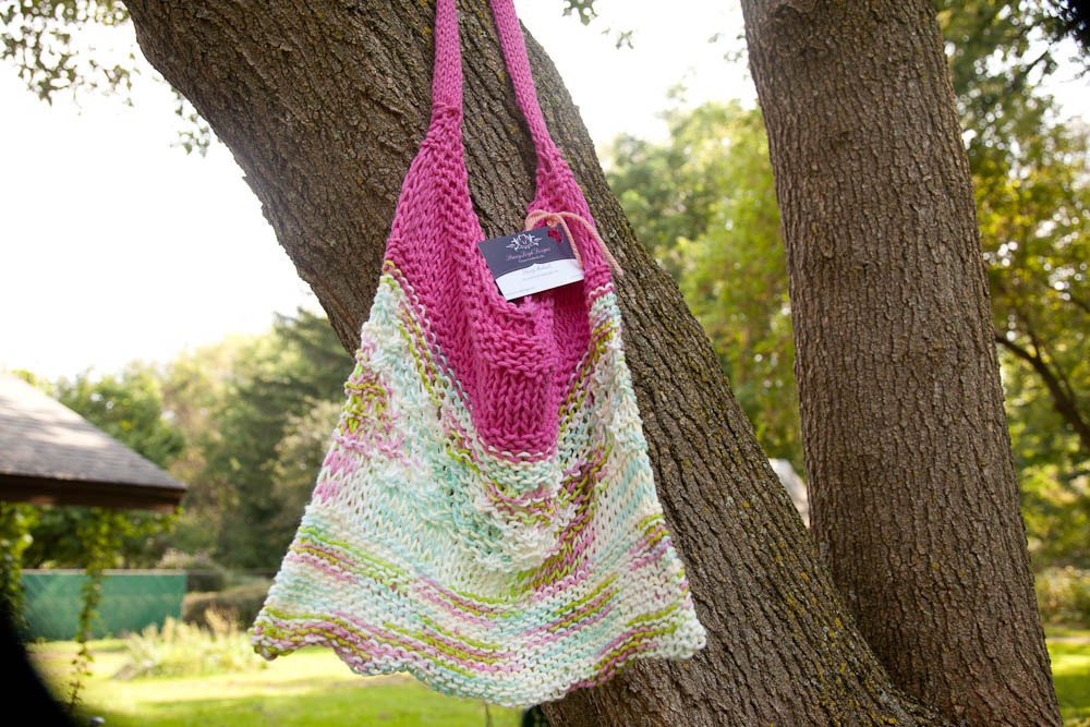 Hot Pink/Pastel Shopping Bag