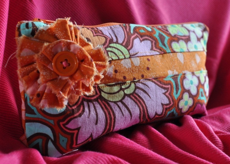 Cosmetic Makeup Bag-Orange Daze