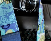 DSLR Padded Camera Strap Cover Made to Order OOAK Calming Blues