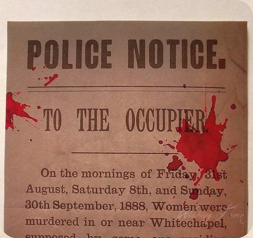 Jack the Ripper Murder Notice