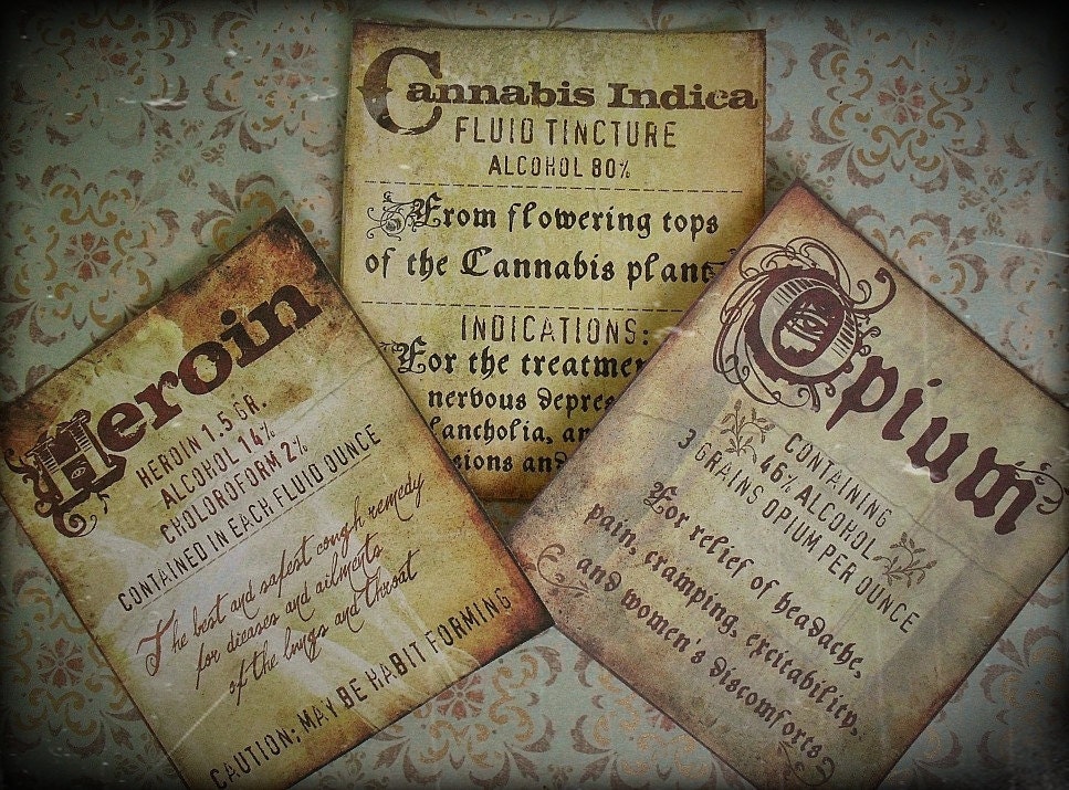 Illicit Drugs - sticker set