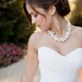 Pearl bridal Necklace chunky wedding necklace Swarovski pearl Crystal wedding necklace Wedding Jewelry rhinestone, Lillian