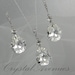 Bridal Jewelry Set, Crystal Pendant Earrings Necklace Jewelry Set , Wedding Jewelry, Bridesmaids Jewelry Set, Crystal Drop Set