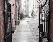 Urban Wall Art NYC Alley - Metallic Photograph- 8x10 matted