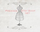Vintage Wardrobe- Premade Etsy Shop Set