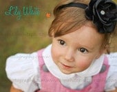 Baby Girl Headbands..Baby Black Flower Headband..Infant headband..Newborn headband..Baby Headbands.15% off entire order