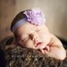 Lavender Baby Headband..Newborn Headband..Lavender Shabby Chiffon Rose Fabric flower Headband..Baby Girl Headbands.Lavender Easter Headband