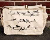 Birds And Power Lines - Khaki Over The Shoulder Messenger Bag