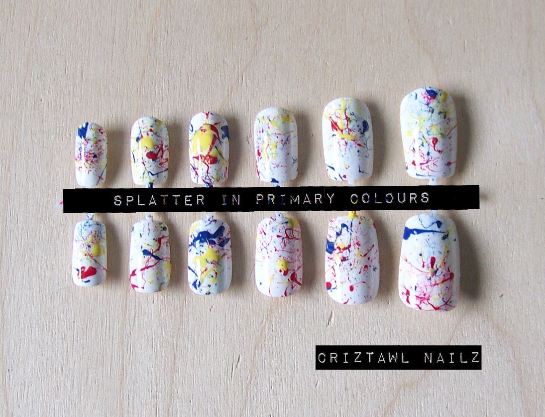 Splatter Primary Colours Nail Art Set