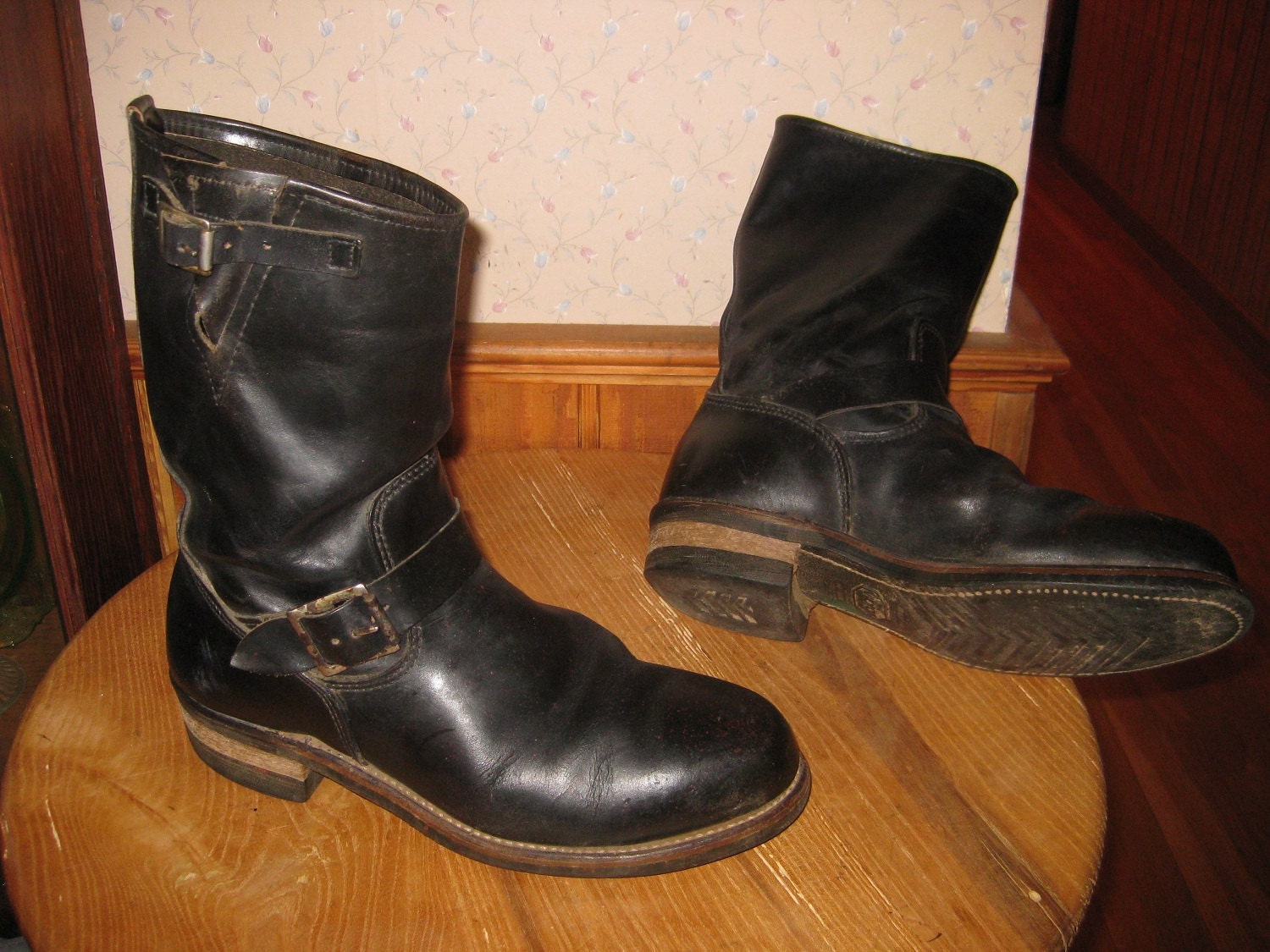 Work America Brand Steel Toe Wellington Motorcycle Boots