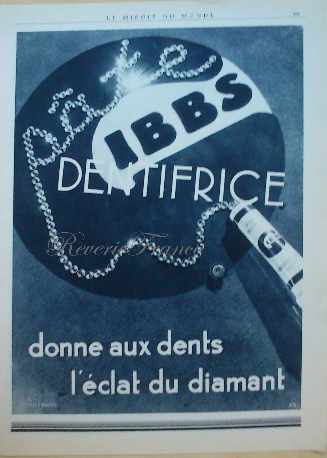 Original Vintage Art Deco French Ad - Gibbs 1933