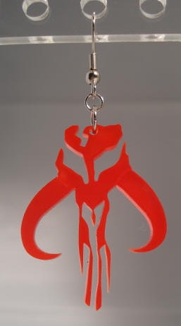 Mandalorian Boba Fett Star Wars Inspired Acrylic Earrings