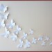 3D Wall Butterflies - 10 White Butterfly Silhouettes, Nursery, Home Decor, Wedding