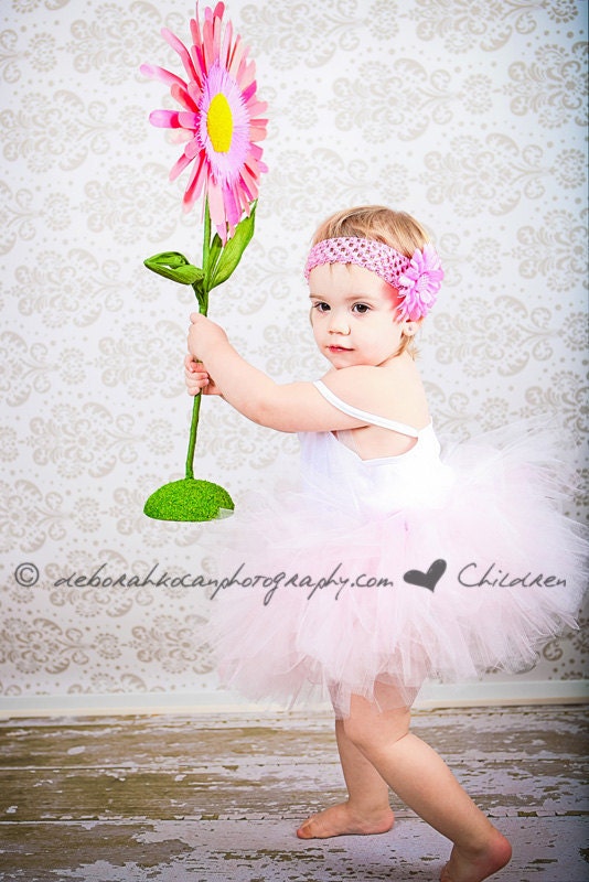 Valentine's Day Soft "Almost Pink" Tulle Tutu for Girls up to 5T or a 23" Waist
