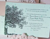 Plantable Wedding Invitation Sample, Tree of Love Design